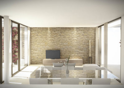 Materiales tierra diseño arquitectura piedra madera vistas diafano minimalista contemporaneo